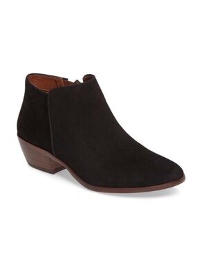Sam‎ Edelman Petty Black Suede Ankle Bootie Size 8W